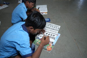 Caligraphy sessions to develop interest in writing