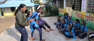 Self Defense Sessions at Govt. Schools.